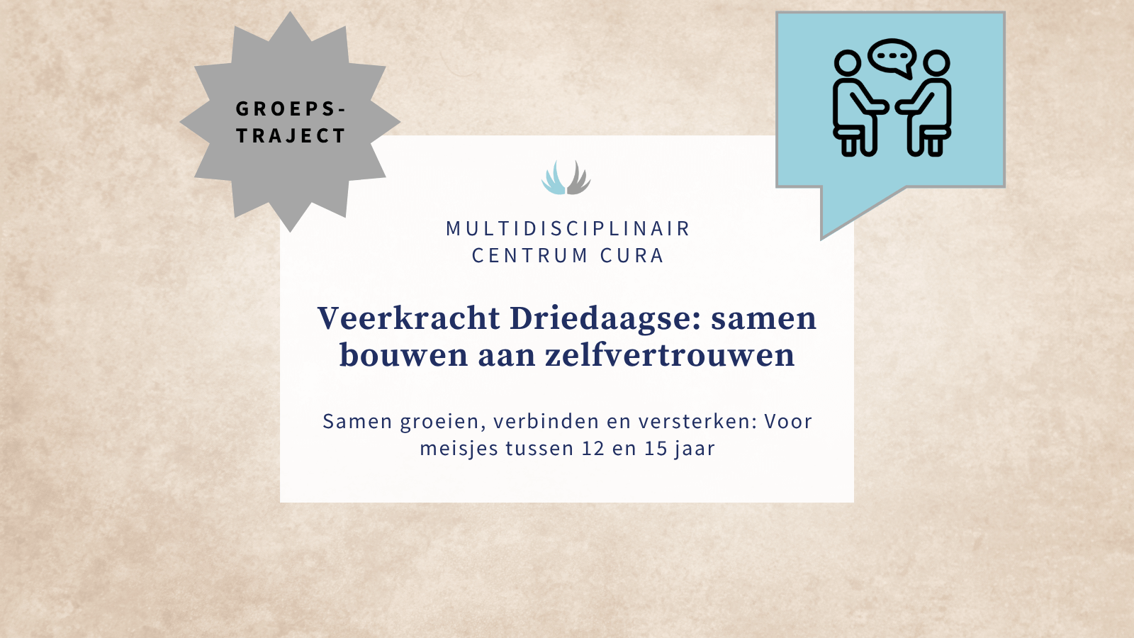 Groepstraject voor meisjes tussen 12 en 15 jaar